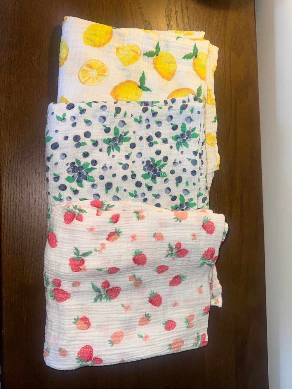Little Unicorn 3-Pack Cotton Muslin Baby Swaddle Fruit